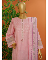 3-PC Unstitched Digital Print Embroidered Muse By Hztextiles | SSE - 105